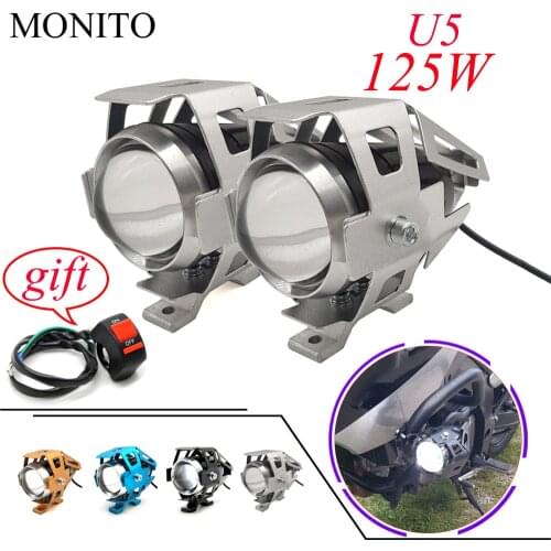 Motorcycle Light LED Driving Headlight Fog Light Auxiliary Lamp 12v U5 For BMW C400GT C600 C650 C650GT Sport F650GS F700GS F800R