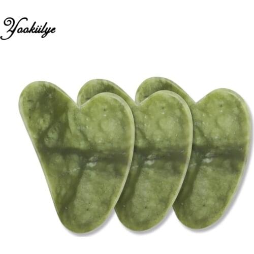 Natural Xiuyu Jade Guasha Facial Massage Scraping Board Jade Stone Face Lift Slimming Massager Guasha Plate Neck Thin Skin Care