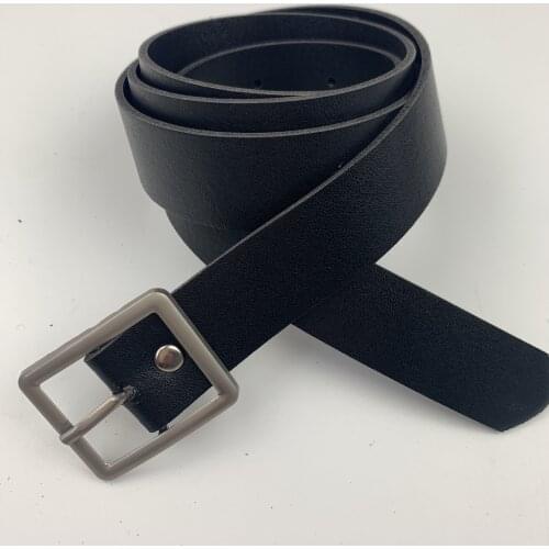 2020 New Ladies Belt Square Buckle Student Fashion Korean Version Trend All-match Decorative Trouser Belt Belt