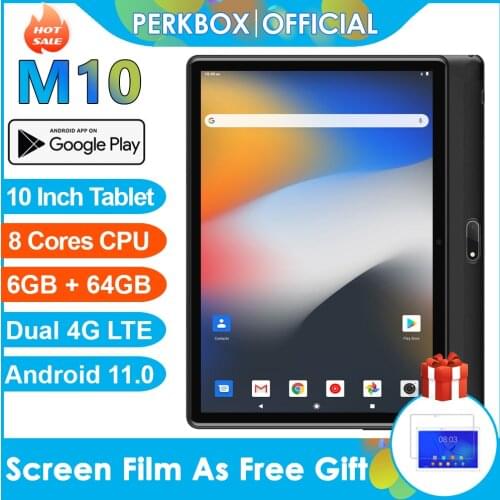 2020 New Wifi tablet 10 inch Octa Core Android 9.0 6GB RAM 64GB ROM 1280x800 HD Screen 5.0MP Cameras 4G LTE Phone tablet GPS
