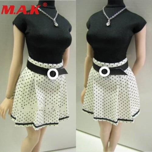 1:6 scale sexy shirt & skirt dress clothing clothes sets fit for 12" female girl woman young lady action figures accessories