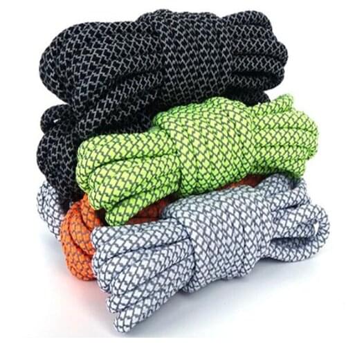 1Pair Reflective Shoelaces Fluorescent Sneaker Sport Shoelaces Round Rope Shoe Laces Length 120CM Casual Light Boot Strings