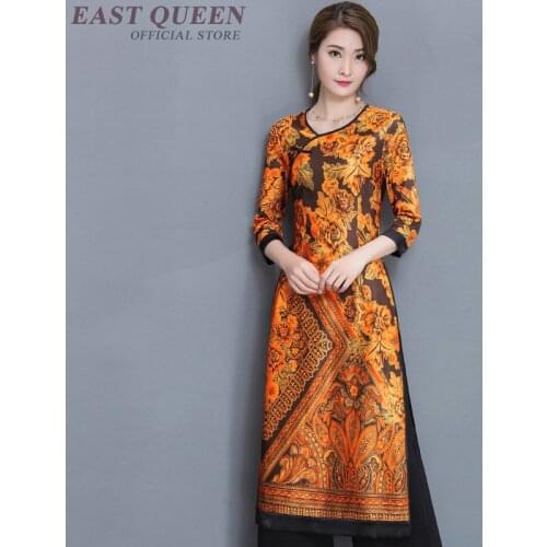 Traditional Chinese women qipao tunic elegant printed oriental style dresses bodycon embroidered Chinese Cheongsam DD364 F