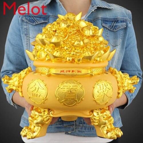 Consecrated for Good Fortune Cornucopia Decoration Modern Chinese Coin Bank Home Decorations Living Room Wine Rack Crafts