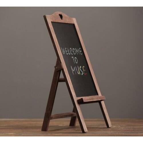 Vintage wood blackboard message board cafe bar copy display board features a restaurant clothing store Club chalk board