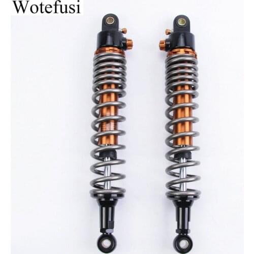Wotefusi Pair Shock Absorbers 340MM 13.4" For Motorcycle Replacement Round Ends After Market Fit For Scooter ATV[PA551-PA556]