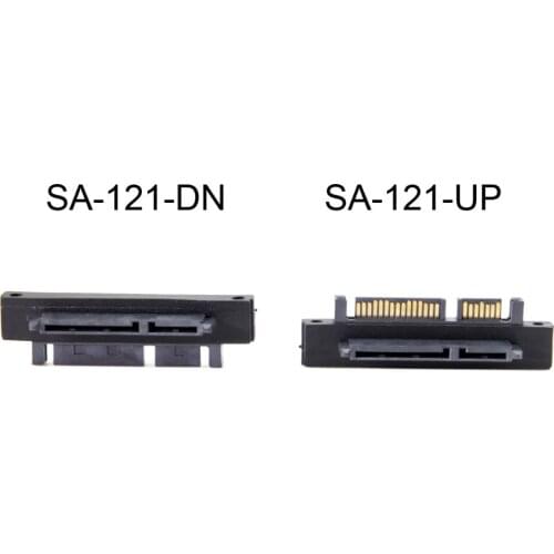 Zihan Extension Convertor Adapter SATA 22Pin 7+15 Male to SATA 22P Female 90 Degree Right Angled