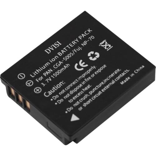 1.5Ah CGA-S005E DMW-BCC12 DB-60 DB-65 BP-DC4 NP70 Battery for Panasonic Lumix DMC-FX180 DMC-LX1 DMC-LX2 LX3 FS1 FS2 FX01 FX07