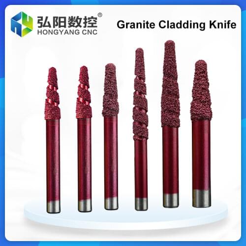 1pcs Cone Ball Head Cladding Cutter Stone Carving Milling Cutter Marble Carving CNC Milling Machine Granite Relief Tool