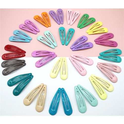 10/20/30PCS Women Girls Waterdrop Shape Hairpins Sweet 5CM Clips Barrettes Cute Colorful Slid Clip Fashion Hair Accessories