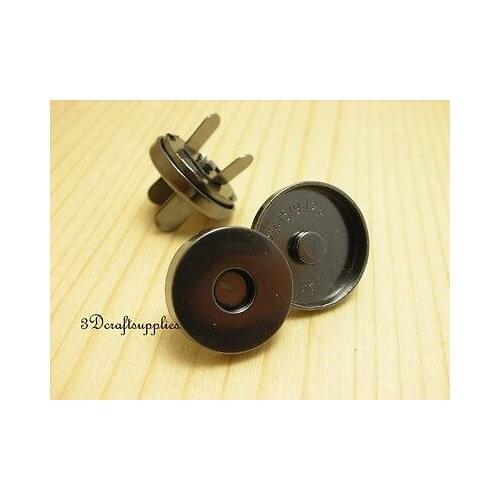 Magnetic Snaps bag button purse Magnetic Snaps button 20 pcs 18 mm gunmetal F41