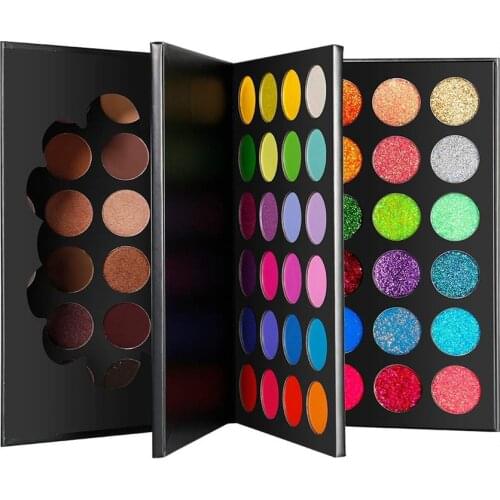 3Piece Book Eyeshadow Palette Private Label Professional Makeup Matte Bright Shimmer Eye Shadow Palette Custom No Logo