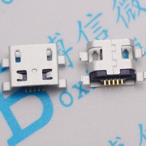 50PCS/Lot Micro USB Female Jack/Socket Connector 5Pin 0.8 Sinking Plate Flat mouth
