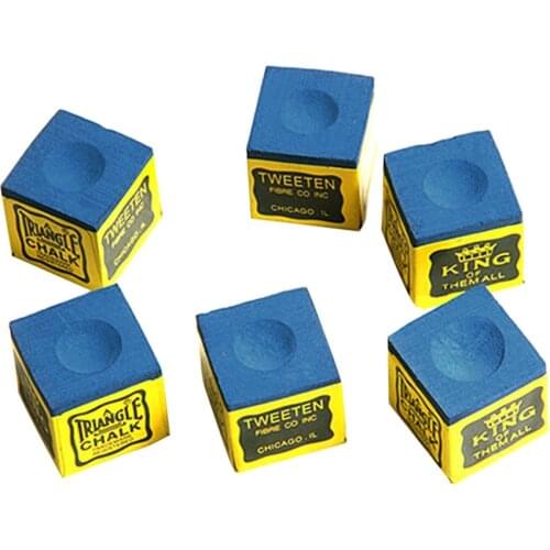 6Pcs Snooker Pool Oily Dry Chalk Billiard Pool Table no-slip Chalk Indoor Sport Accessories New WHShopping