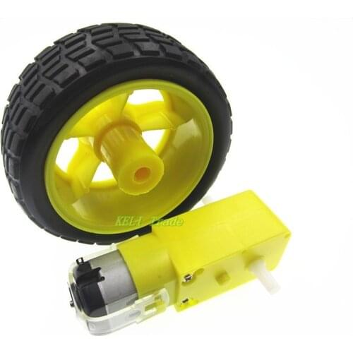 8lot =8PCS Deceleration DC motor + 8PCS supporting wheels smart car chassis, motor / robot car wheels