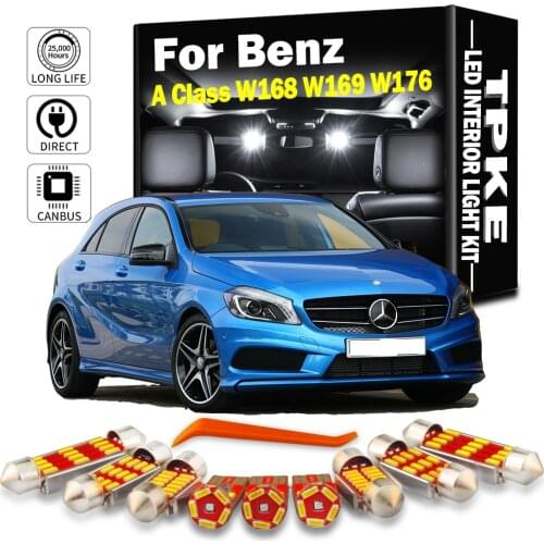 TPKE Canbus Car Bulbs For 1997-2018 Mercedes Benz A Class W168 W169 W176 LED Interior Dome Map Vanity Trunk Footwells Light Kit