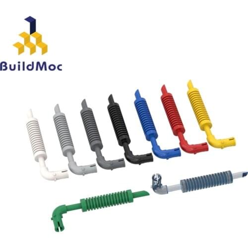 BuildMOC 14682 40620 0.9 x 2 x 6.9 Exhaust pipe with Technicalalalalal pin For Building Blocks Parts DIY Con