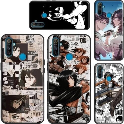 Mikasa Ackerman Attack On Titan Phone Case For OnePlus 8T 7T Nord 8 9 Pro Cover For Realme GT Neo Q3 6 7 8 Pro C3 C11 C21