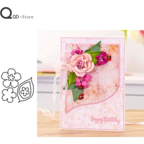 Flowers and Leaves Cutting Dies Stamps Dies Scrapbooking Mold Cut Handmade Tools DIY Greeting Card Craft Decoration 2021 New