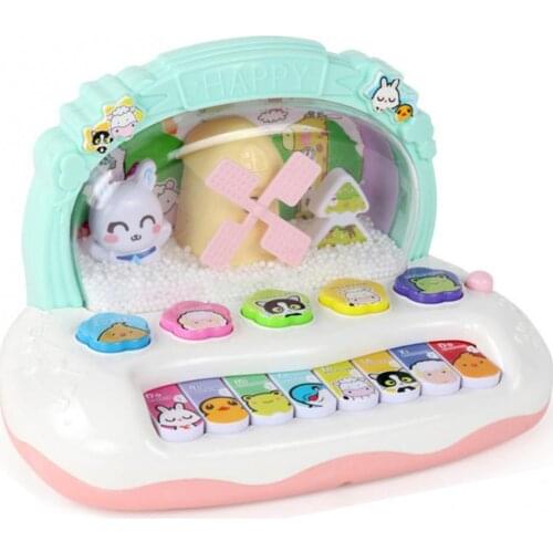 Baby Keyboard Toy Cartoon Glowing Snowflake Music Plastic Electronic Organ Model Children Gift Toy