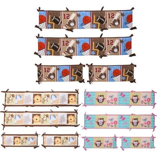 4 Pieces Baby Crib Bumpers Baby Bed Circumference Pillow Cushion Bumper For Infant Beby Crib Protector Cot Bumper Room Decor