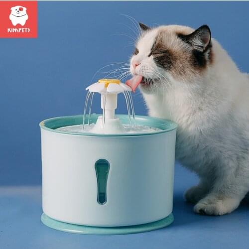 KIMPETS Pet Dog Cat Water Fountain Electric Automatic Water Feeder Dispenser Container LED Water Level Display For Cats Drink