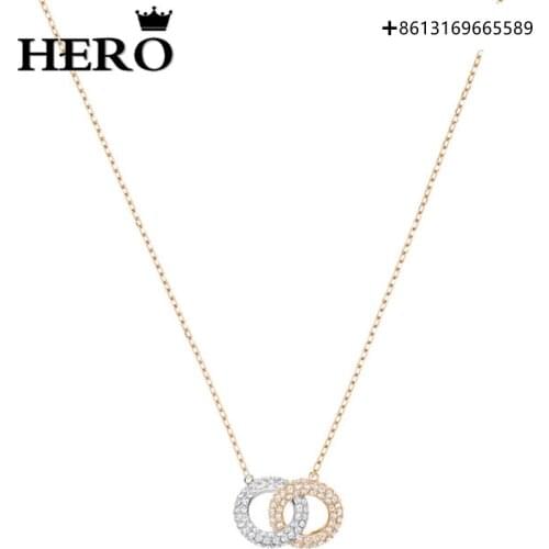 HERO High Quality Original Copy 1:1SWA Double Necklace Logo Gift Preferred Free Package Manufacturers Wholesale