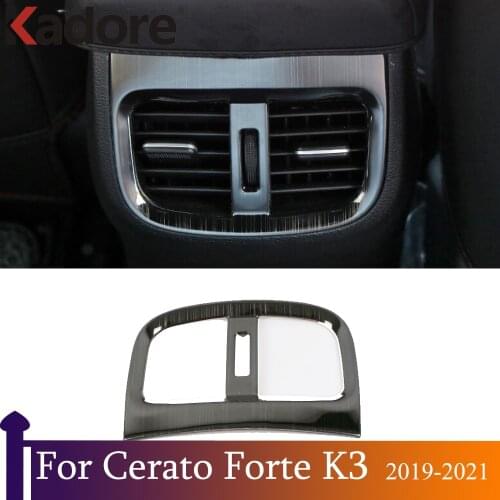 For Kia Cerato Forte K3 2019 2020 2021 Stainless Steel Rear Seat Air Vent Cover AC Outlet Trim Car Decorative Moulding