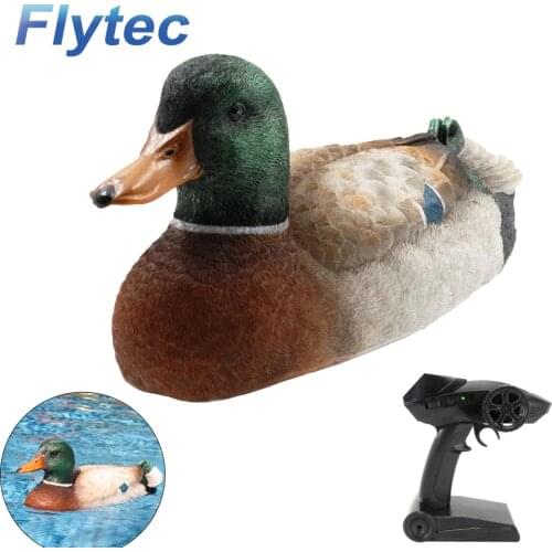 Flytec V201 RC Boat RC Duck Boat 2.4Ghz Hunting Motion Remote Control Duck Boat Waterproof for Swimming Pool Pond&Garden Decor