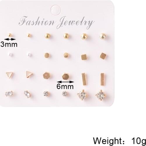 Stud Earrings Set Earrings for Women 2021 pendientes mujer Trendy Pearl Earring Charms Jewelry orecchini donna cerchio