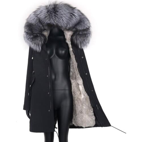 2021 New Natural Fox Fur Coat Winter Jacket High Quality Hooded Women Fashion Jackets Winter Warm Woman Clothing Casual