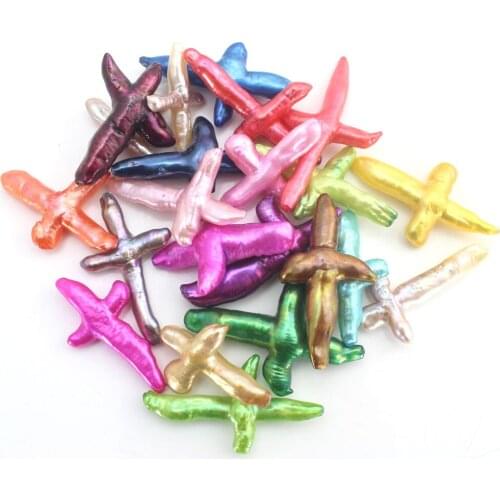 NEW! 5/10/20/50/100pcs Cross Pearls Natural Freshwater Large Big Pearl Cross Shape Loose Beads For Jewelry Making Findings EE033