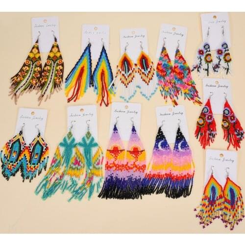 KBJW Original Factory Direct Bohemia Earrings Summer Beach Holiday Accessoriy Delicate Long Tassel Colorful Beaded Earring Women