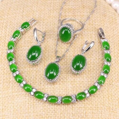 Necklace Earrings Sets Silver 925 Jewelry Set for Women Free Gift Ring Necklace Pendant Wedding Jewelry