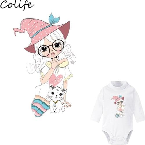 Girl Pattern Parches For Children Diy Patches Delicate High Quality Hot Iron Transfer Stickers Washable Fabric Decoration