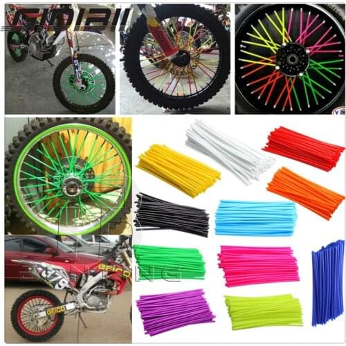 Colorful Florescent Motorcycle Wheel Rim Cover Spoke Skins Wrap Tubes Universal for Dirt Bike ATV Quad Mini Motorbike