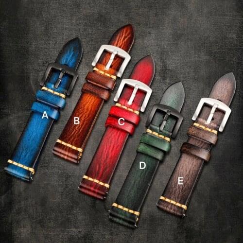 Watch Accessories Cow Leather Strap Watch Bracelet Brown Vintage Watch Band 18MM 20mm 22mm 24mm 26MM Watchband For Fossil Watch