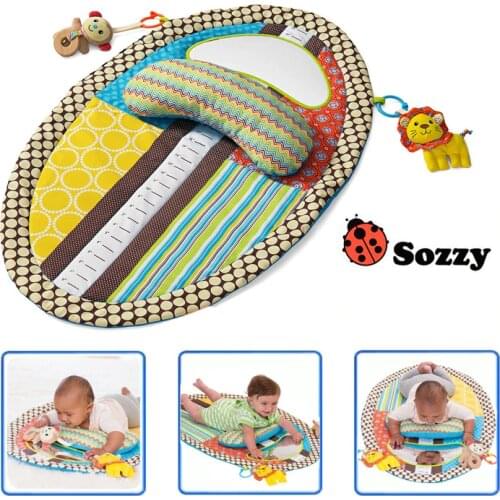Sozzy Baby Play Mat with Cute Cartoon Animal Plush Doll Multifunctional Crawling Big Size Mat Baby Toys