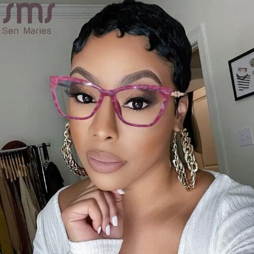 TR90 Cat Eye Optical Glasses Women Men Clear Anti Blue Light Blocking Glasses Frame Spectacle Frames Unisex Computer Glasses