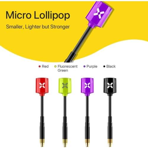 2PCS Foxeer Micro Lollipop 5.8G 2.5DBi High Gain Omni RHCP FPV Antenna MMCX Right Angle RHCP UFL Super Mini For RC FPV Drone