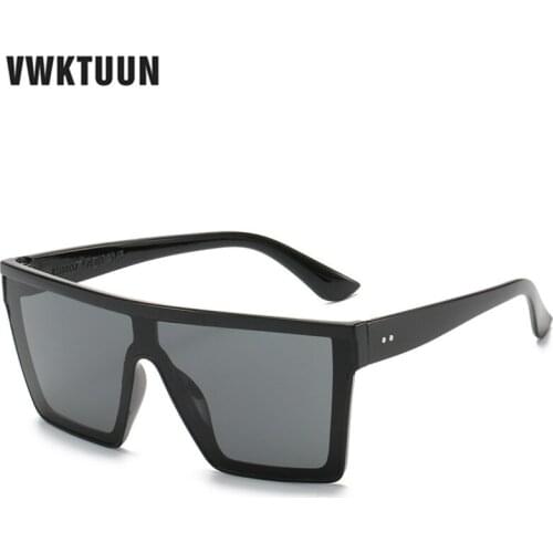 VWKTUUN Oversized Sunglasses Women Men UV400 Intergrated Glasses Wide Frame Driving Eyewear Vintage Oculos Ocean Lens Glasses