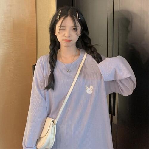 Loose cartoon print lazy Tshirt