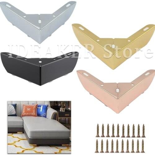 1/4PCS Modern Style Metal Furniture Legs Sofa Feet Replacement For Sofa Cabinet Parts Coffe Tea Table TV Stands with Screws 55mm