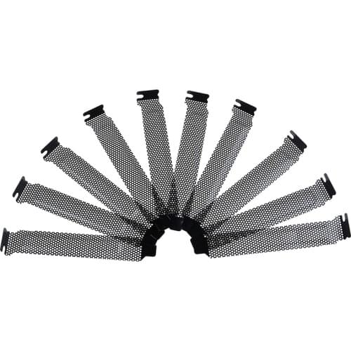 10Pcs/lot Black Hard Steel Dust Filter Blanking Plate 12 x 2 x 1.2cm PCI Slot Cover No Screws