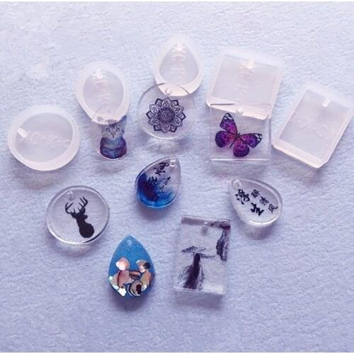 5PCS DIY Pendant Silicone Mold Resin Silicone Mould Handmade Tool Epoxy Resin Molds 2020 NEW