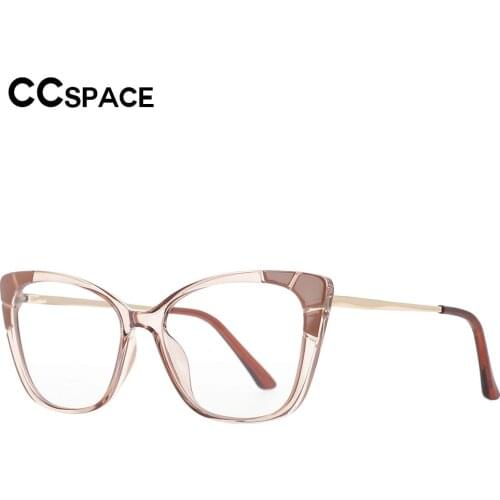 53247 Tr90 Cat Eye Anti Blue Light Glasses Frame Women Spring Leg Optical Fashion Computer Eyeglasses
