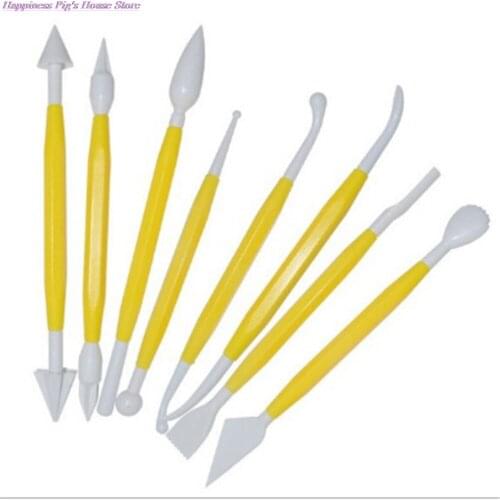 8pcs/set Plastic Clay Sculpting Set Polymer Modeling Clay Tools Poly form Sculpey Tools Set For Shaping Clay Play dough Toys