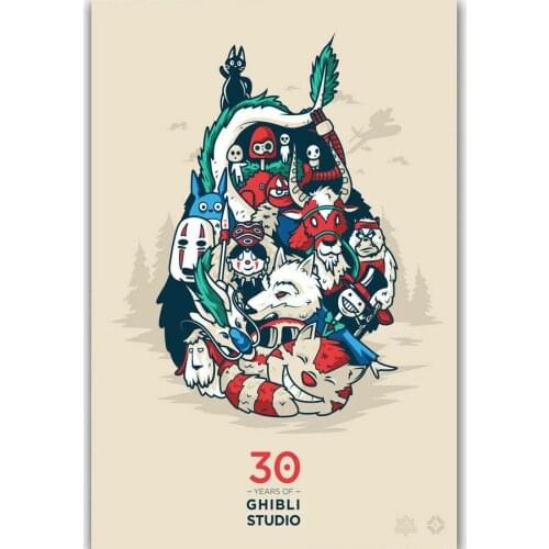 A143 New Studio Ghibli Japan Anime Classic Comic Movie Wall Sticker Silk Poster Art Light Canvas Home Decoration
