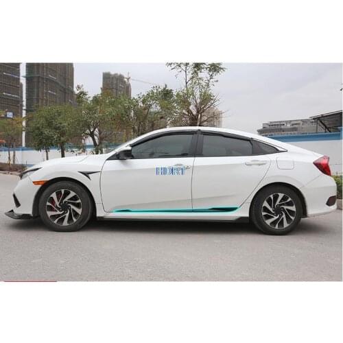 ABS CHROME OR BLACK BODY MOLDING DOOR SIDE LINE GARNISH TRIM COVER PROTECTOR ACCENT LINING STRIP FOR HONDA CIVIC 2016-2020