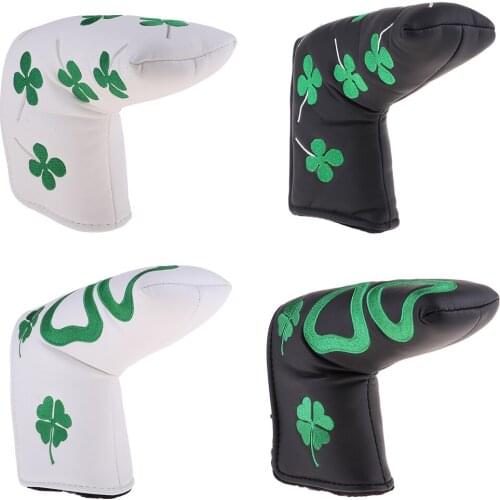 Lucky Four Leaf Clovers Golf Putter Headcovers/Club Putter Covers Golf Accessories for Iron Golf Putter